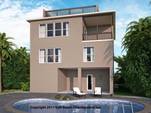 Dolphin Bay Coastal House Plan Rear