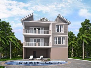 Island Key House Plan Rear